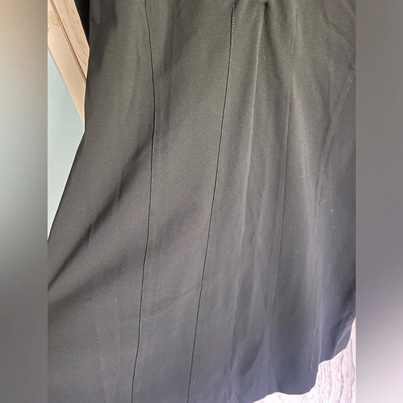 Derek Lam V Neck Black Silhouette Seam Dress US Sz 10 Italy - Picture 3 of 12
